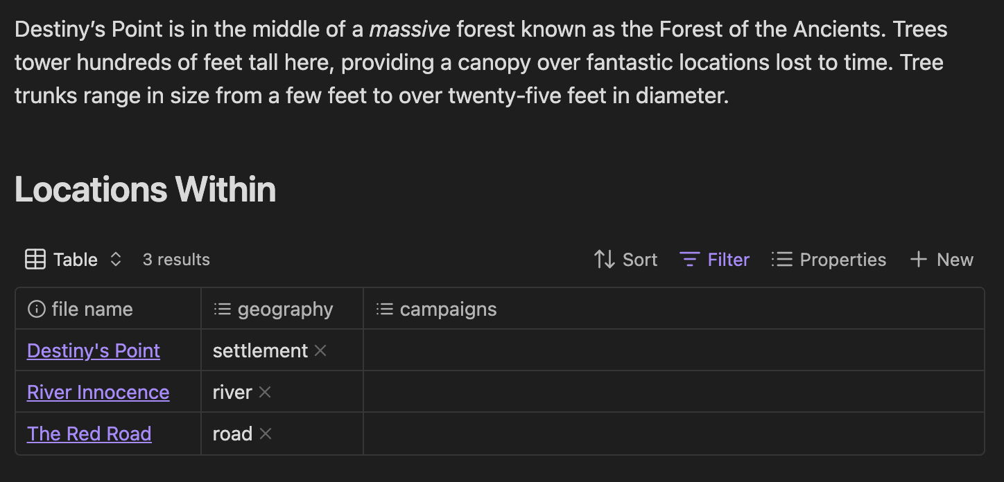 How to Manage Locations in Obsidian for D&D