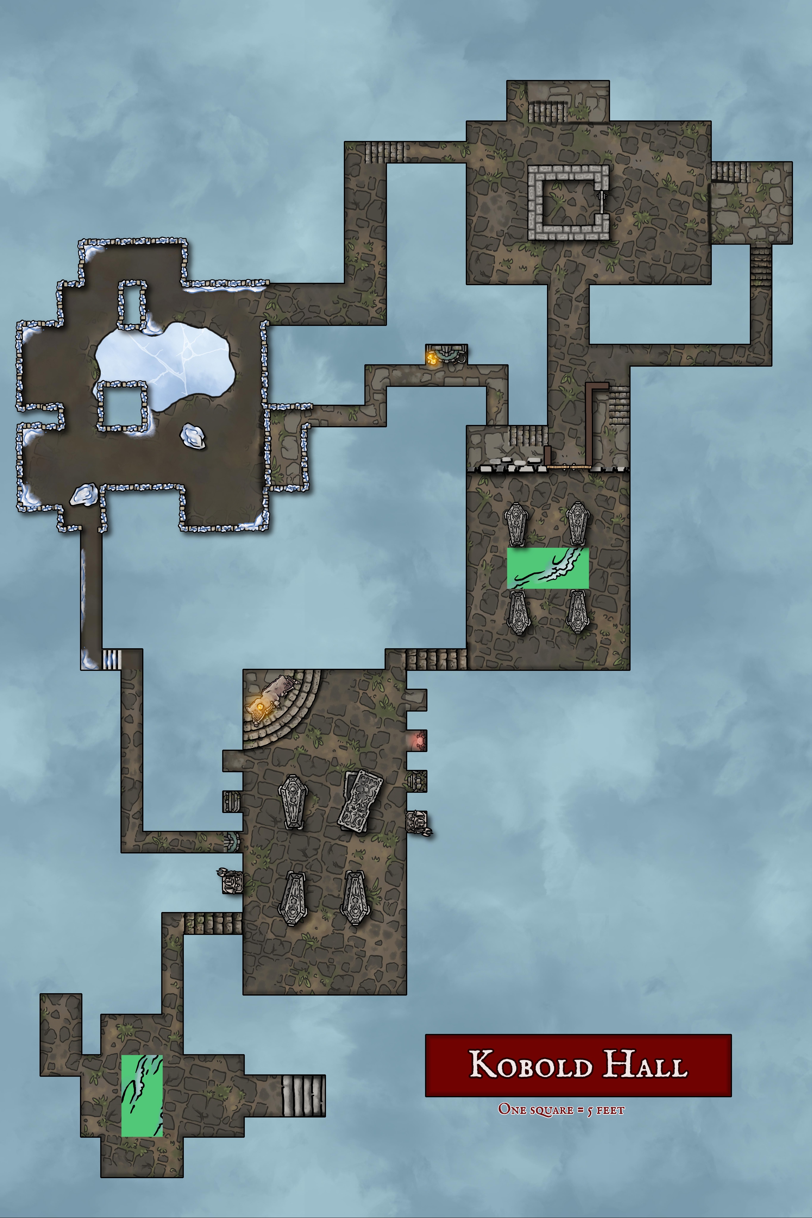 My version of Kobold Hall with additional passageways and loopbacks.